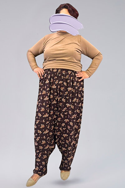 MAKSEN TEKSTİL Flower Patterned Viscose Fabric Women's Shalwar