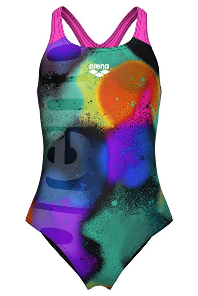 ARENA SPRAY PAINT KIZ ÇOCUK YÜZÜCÜ MAYOSU 010286590