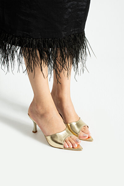 Moppy Kadın İnce Topuklu Sivri Burun Terlik (9cm)