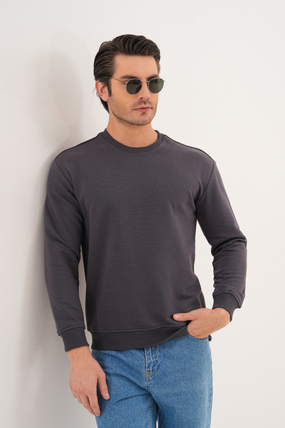 Miss Dünya Lissa سويت شيرت أساسي من القطن بنسبة 100% برقبة دائرية للجنسين من ...