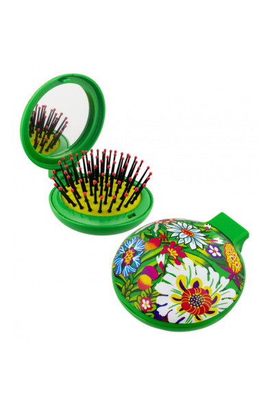 Pylones فرشاة شعر قابلة للطي مع مرآة - ليدي ريترو (سونج دي برينتيم)