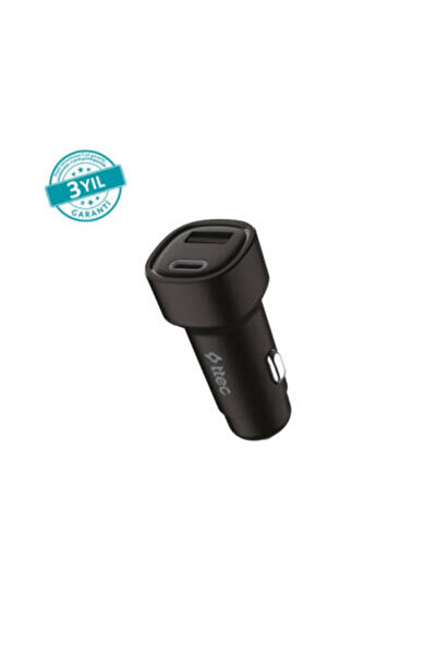 Ttec SmartCharger Duo Araç Şarj Aleti, 3.1A, 15.5 W, USB-C+USB-A