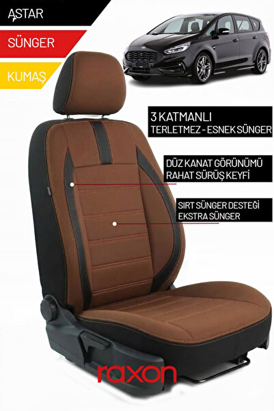 Raxon غطاء مقعد السيارة من الريش التايلاندي متوافق مع سيارات الركاب 2+1 لسيار...