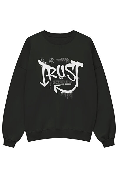 Holgim Trust Dont Touch Me Printed Unisex Oversized Sweatshirt