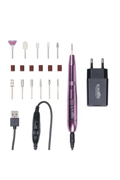 LUXORISE Λίμα νυχιών με USB Titanium Travel Tip - LUXORISE, Rose