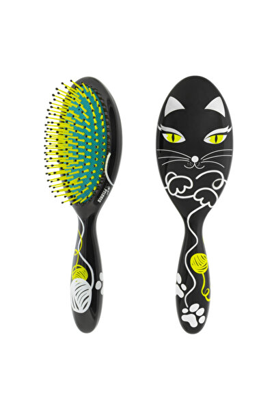 Pylones Hair Brush |   Big - Lady Pop (Black Cat)