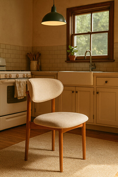 UMS MOBİLYA 2’li Ceviz Renk İskeletli Puffy Kumaş Togo Sandalye – Modern Tasa...