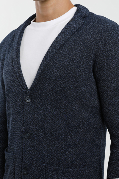 Smc by Semco Men's Cardigan Knitted Stretch Fabric Buttons