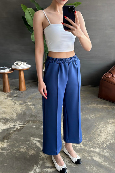 Swana Жіночі штани з еластичним поясом, кишенями та манжетами