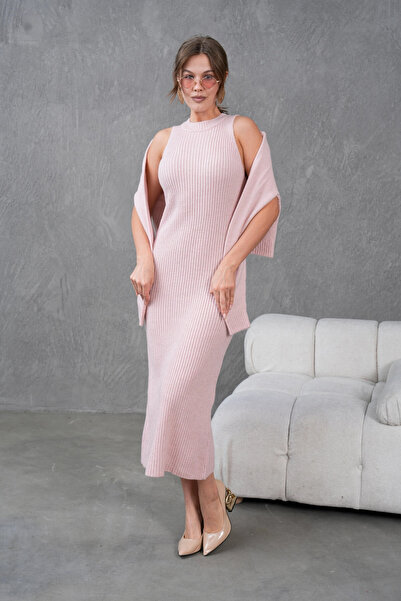 Park Karon Set de tricotaje din două piese pentru femei, cu detaliu nasturi, ...