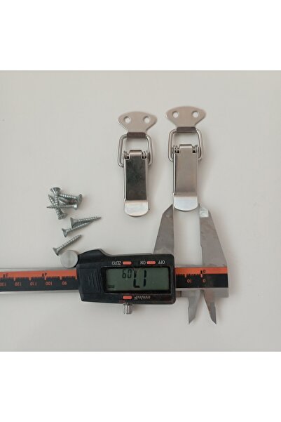 JollyJoiner Sandık klipsi,gergi mandalı,paslanmaz krom,2 adet orta boy