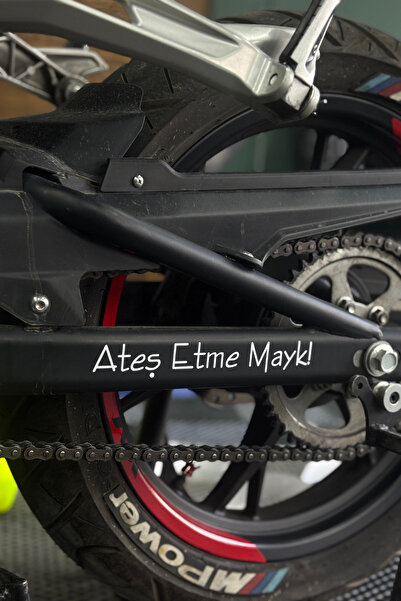 Banxtre Motosiklet ve Araba için Beyaz Renk Ateş Etme Mark Sticker (20CM)