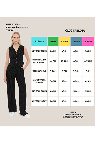 Bella Dossi 20/150 Striped Fabric Non-Shrink Premium Pocket Cloth Set