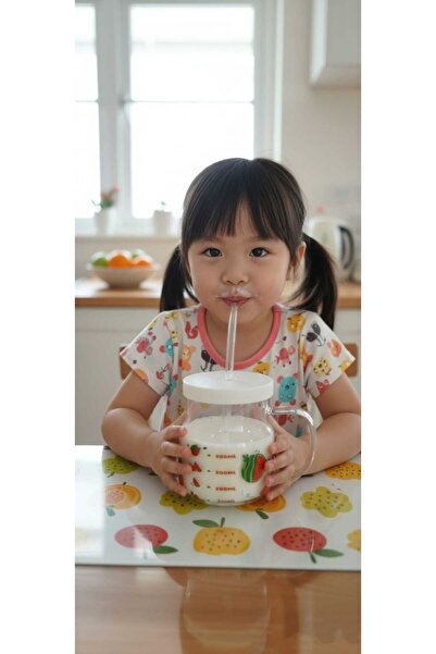 KH Pipetli Cam Bardak Karpuz Baskılı