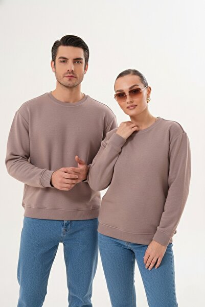 Miss Dünya Lissa Mink Unisex Crew Neck 100% Cotton Basic Sweatshirt