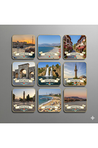 wonderlike Antalya Temalı 9 Lu Magnet