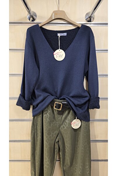 Park Moda Soft Textured Inside Leopard Pattern Sweater