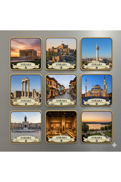 wonderlike Ankara Temalı 9 Lu Magnet