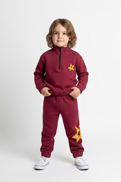 MiaBaby Zipper Detailed Şimşek Printed 2-Piece Set