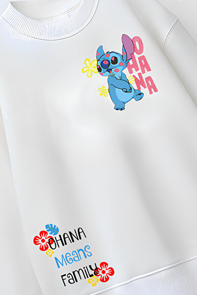 Belya Kids Wear Φούτερ με σχέδιο Stı1, υφασμάτινο ύφασμα από βαμβάκι, oversized νήπια, 3 κλωστές, χαρακτήρας Stı1