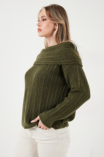 Lela oversized Πλεκτό πουλόβερ με γιακά Madonna πουλόβερ 4615216