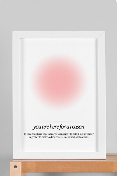 Saturn You Are Here for a Reason Framed Painting Aura Energy Colors - There Is a Reason You Are Here