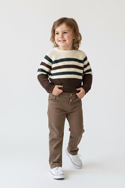 MiaBaby Striped Knitwear Sweater Pants Set