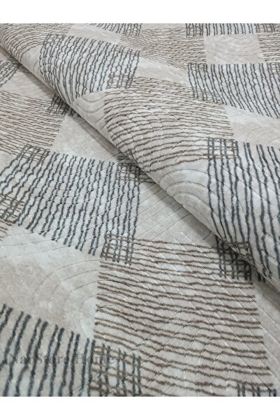 NaRStore Home Geometrik Desen Kahverengi Krem Kaymaz Taban Yıkanabilir Kesme ...