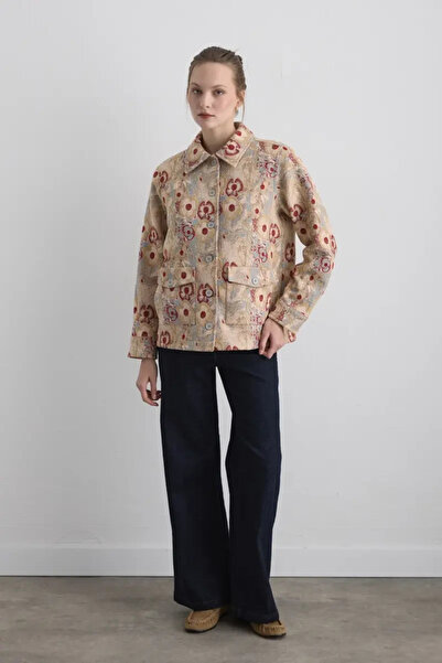 Gusto Anka Collection Jacquard Jacket - Red