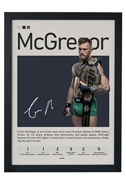 gxe.art Pictură cu poster înrămată în lemn de Conor McGregor – Stil de luptă ...