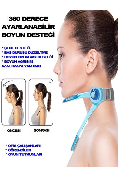 Arzu Güzel Cosmetics 360° Ayarlanabilir Çene Destekli İleri Baş Duruşu Düzelt...