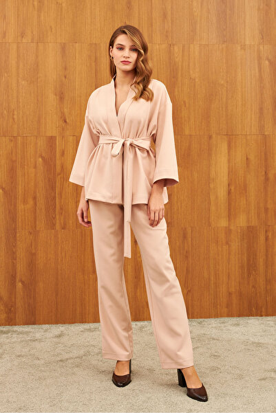 STELLA PULVIS Powder Double Pleated Pocket High Waist Trousers