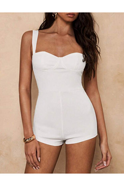 Sheya Shein short jumpsuit, white