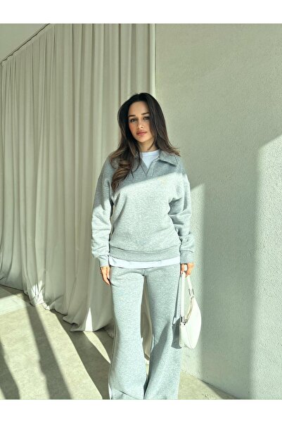 Mooi Butik Zaura Suit 8490 - Gray