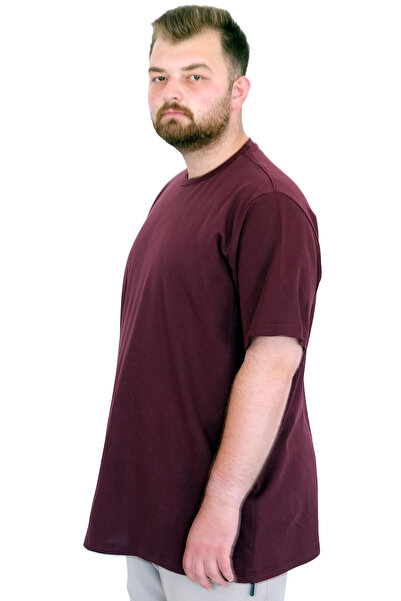 ModeXL Fashion XL Large Size Men's T-Shirt Crew Neck U25035 Plum