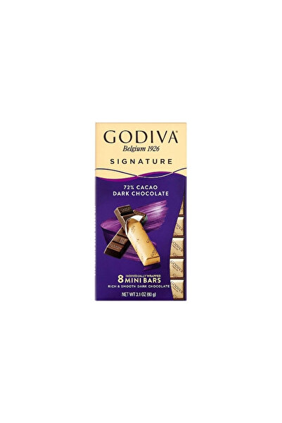 Godiva شوكولاتة بلجيكية داكنة بنكهة الكاكاو 72، مغلفة بشكل فردي، 90 غرام، عبوة من قطعتين