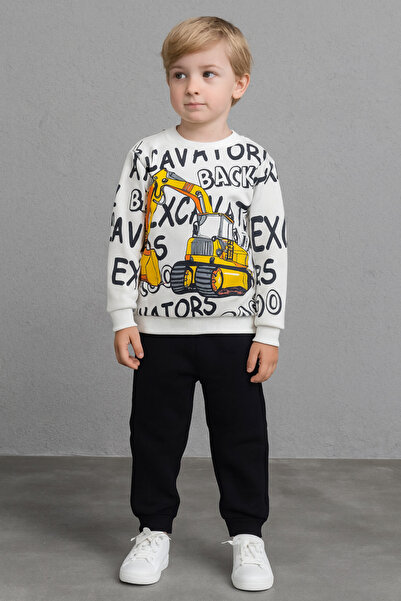 CiciTime Çocuk Modası Costum pentru băiat Business Machine B cu imprimeu Winter 3 IP ŞA cu căptușeală din fleece lt