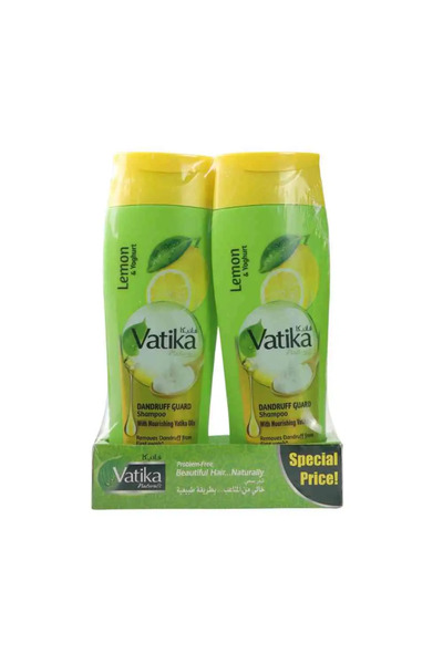 Vatika Dandruff Guard Shampoo, Lemon & Yoghurt with Nourishing Oil Shampoo- 2...