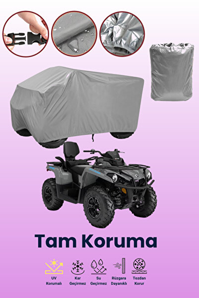 dokaca Grey Can-Am L Max Dps 450 Atv Tarpaulin, Atv Protective Cover