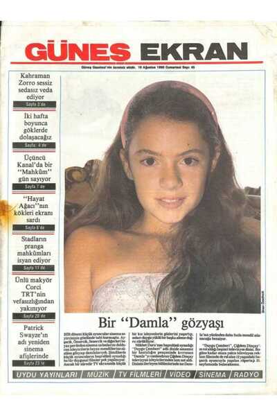 Gökçe Koleksiyon Güneş Gazetesi Ekran Eki 18 Ağustos 1990 - Müzik Yelpazesini...