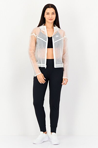 Nike Women Loose Fit Long Sleeve Windrunner Jacket, White
