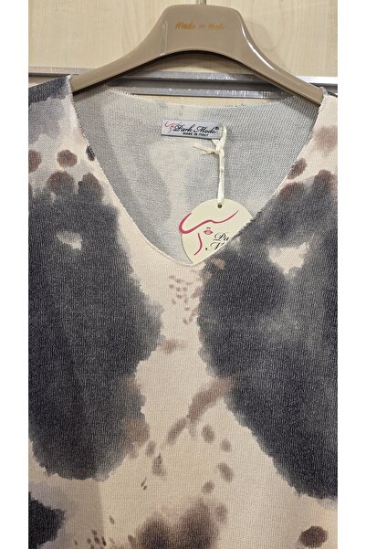 Park Moda Thin Angora Sweater Camouflage Pattern