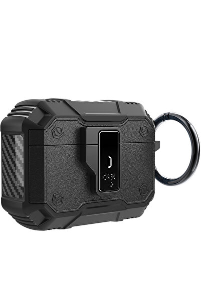 HTstore AirPods Compatible Pro 3 Case Zore Airbag 27 Silicone-Black