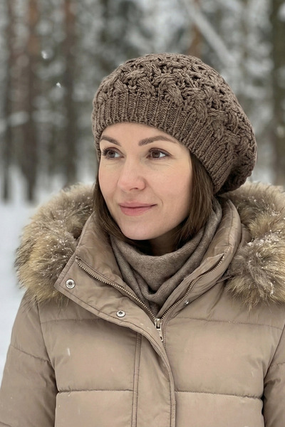 Modex Fluffy Knit Pattern Casual Soft Beanie