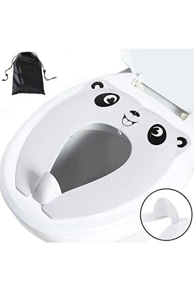LinJie Travel Potty Training Seat Cover - Foldable Non-Slip Silicone Pads (Wh...