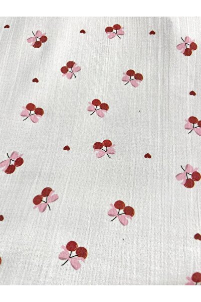 Sevza Kids 100% Cotton 2-Piece Muslin Baby Duvet Cover Set - Cherry Figure - 90X100 35X45