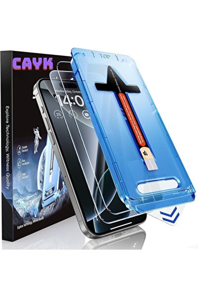 cayk61 زجاج حماية مزود بجهاز تطبيق متوافق مع هاتف iPhone 13/13Pro