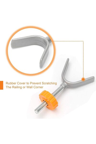 AGREON Child & Pet Safety Gate Y-Shaped M10 Spindle Adapters, 2-Pack (Orange, S)