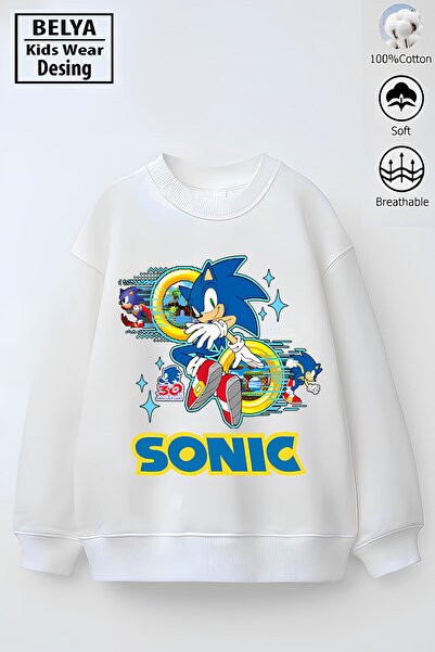 Belya Kids Wear Φούτερ με σχέδιο Snc2 από βαμβακερό ύφασμα oversized νημάτων για αγόρια