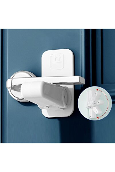 ZERIFAM قفل مقبض الباب - مجموعة من 6 أقفال مقبض أمان للأطفال والحيوانات الألي...